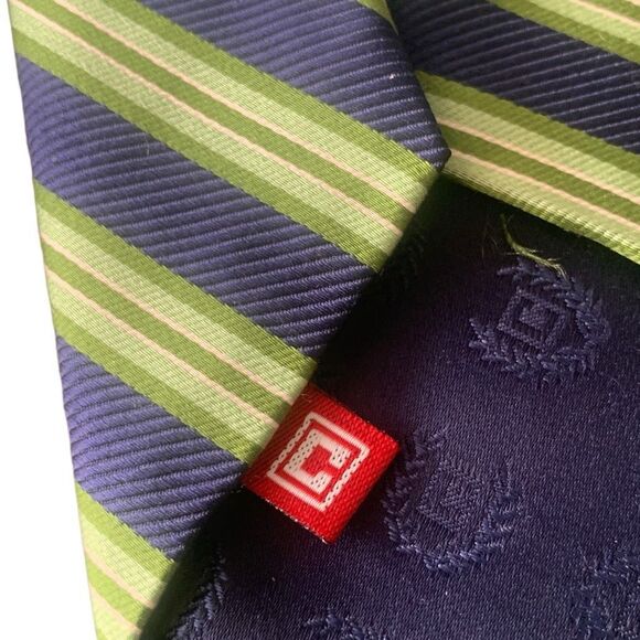 Pre Owned Men’s Chaps Tie Neck Tie Necktie Hand Made 100% Silk Classic Style - Picture 4 of 6